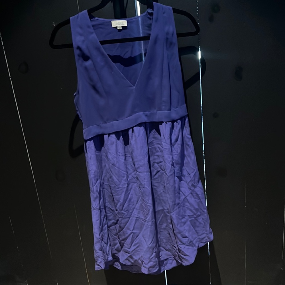 Aritzia Wilfred blue silk dress - 2